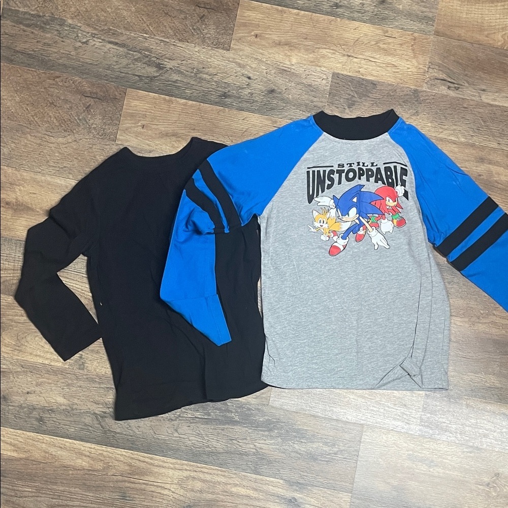 New Mix Kids Long Sleeve Tee - Blue, Black, and Gray